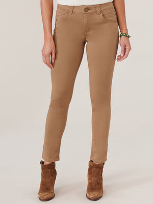 "Ab"solution Booty Lift Ankle Length Stretch Colored Jeggings Wheat Tan skinny jeans