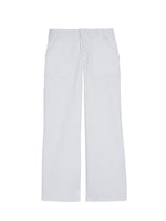 Petite "Ab"solution Button Fly Raw Hem Flare Pant with Pulled Strings