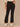 Black Denim Absolution Mid-Rise Double Layer Fray Hem Kick Flare Jean