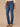 Blue Denim Absolution High Rise Sweetheart Shaped Back Yoke Whiskering Fading Straight Leg Jean