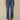 Blue Denim Absolution Mid-Rise Double Layer Fray Hem Studded Kick Flare Jean