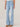 Powder Blue Artisanal Denim Absolution Skyrise Long Flare Angled Button Lined Pocket Jean