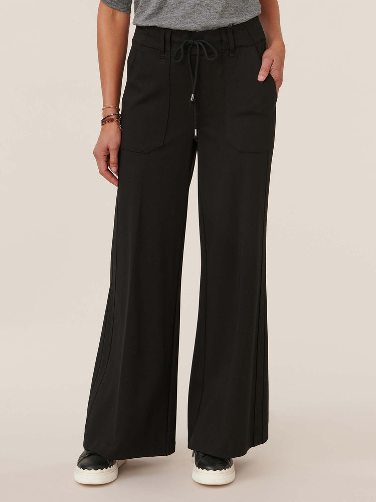 
            
                Load image into Gallery viewer, Black &amp;quot;Ab&amp;quot;leisure High Rise Patch Pocket Wide Leg Utility Pant
            
        