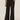 Black Ableisure High Rise Waist Tie Dart Seam Elastic Pull On Faux Fly Patch Flap Pocket Double Side Seam Petite Utility Wide Leg Knit Pant