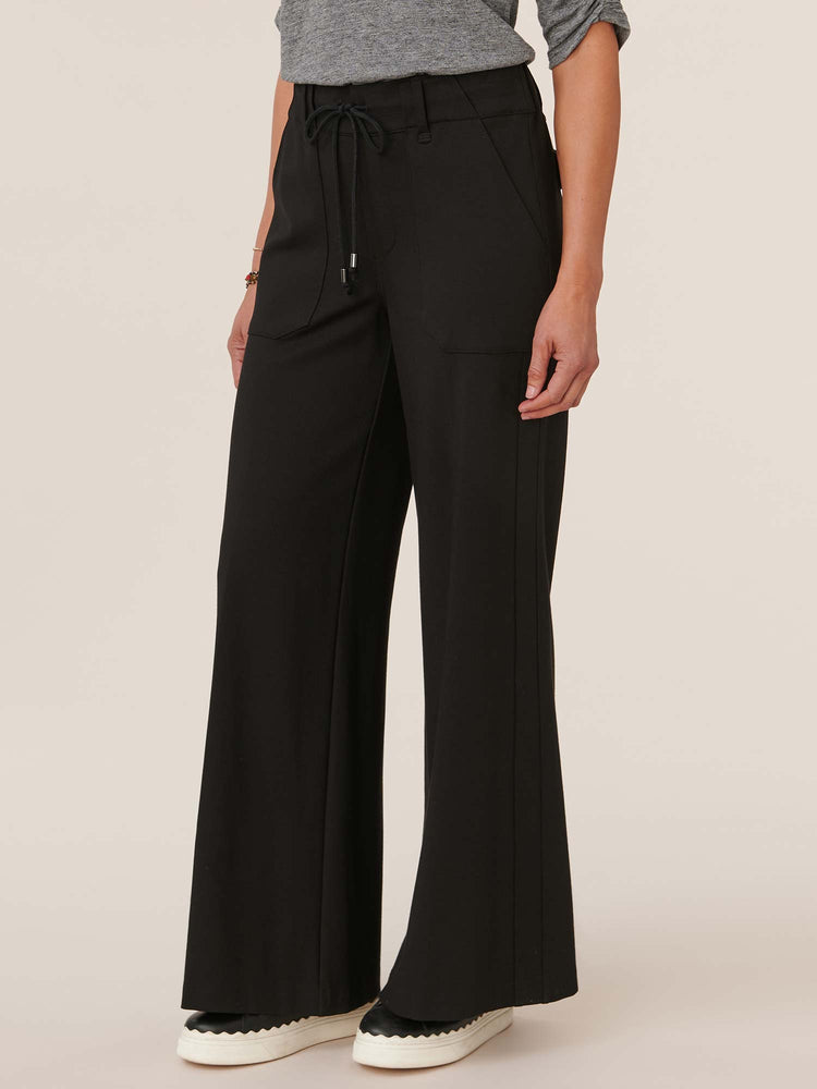 
            
                Load image into Gallery viewer, Black &amp;quot;Ab&amp;quot;leisure High Rise Patch Pocket Wide Leg Utility Pant
            
        