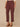 Cherry Chocolate Absolution High Rise Angled Dart Seams Six Pockets Arched Front Pockets Back Buckle Snap Hem Tapered Utility Petite Pant
