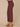 Cherry Chocolate Absolution High Rise Angled Dart Seams Six Pockets Arched Front Pockets Back Buckle Snap Hem Tapered Utility Petite Pant
