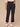 Ultra Navy Absolution High Rise Angled Dart Seams Arched Front Pockets Back Buckle Snap Hem Tapered Utility Pant