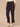 Ultra Navy Absolution High Rise Angled Dart Seams Arched Front Pockets Back Buckle Snap Hem Tapered Utility Pant