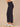 Ultra Navy Absolution High Rise Angled Dart Seams Arched Front Pockets Back Buckle Snap Hem Tapered Utility Pant