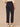 Ultra Navy Absolution High Rise Angled Dart Seams Arched Front Pockets Back Buckle Snap Hem Tapered Utility Pant