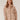 Oatmeal Brown Plaid Long Blouson Raglan Sleeve Button Front Jacket