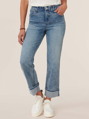 
            
                Load image into Gallery viewer, &amp;quot;Ab&amp;quot;solution High Rise Light Blue Denim Boyfriend Jean
            
        