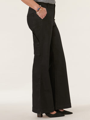 
            
                Load image into Gallery viewer, &amp;quot;Ab&amp;quot;solution Black High Rise Wide Leg Carpenter Pant
            
        