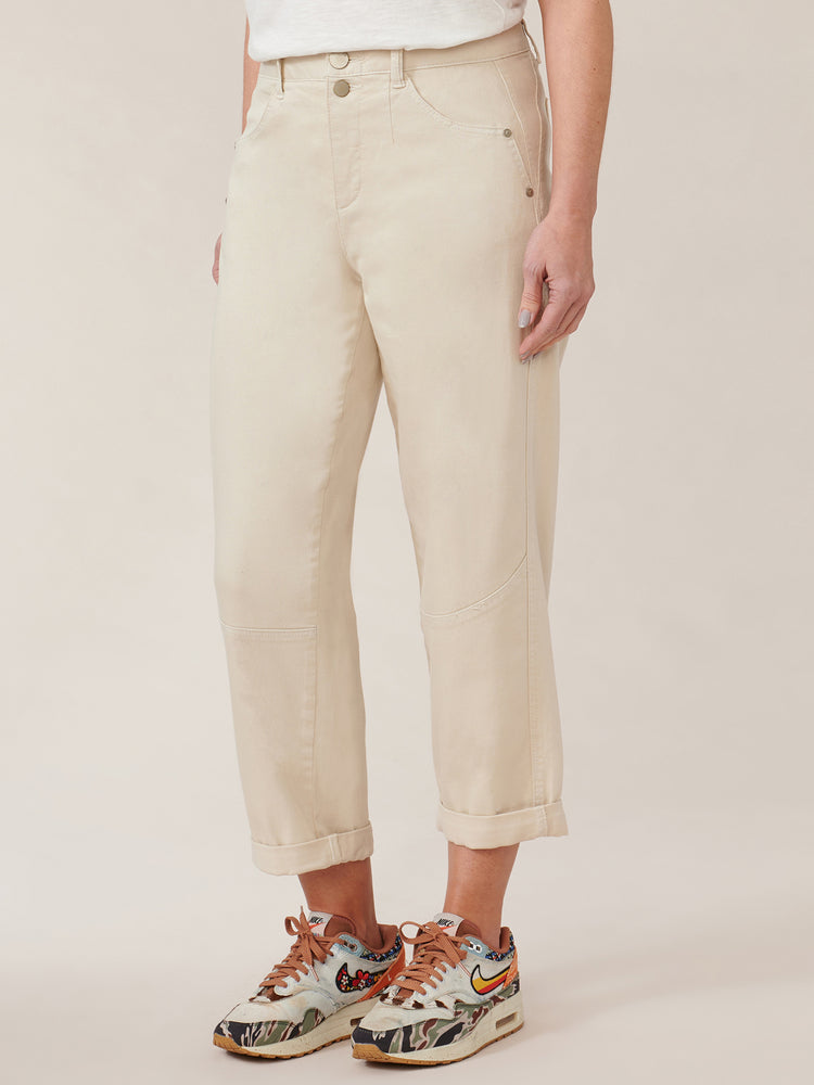Birch "Ab"solution Skyrise Pleat Front Tapered Utility Pants