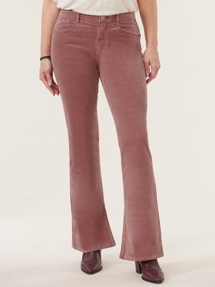 Rose Taupe Petite "Ab"solution High Rise Itty Bitty More Boot Pant
