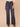 Indigo Denim Absolution Skyrise Slightly Arched Back Yoke Trouser Front Flap Back Pockets Double Side Seam Trouser Detail Bootcut Jean