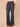 Indigo Denim Absolution Skyrise Slightly Arched Back Yoke Trouser Front Flap Back Pockets Double Side Seam Trouser Detail Bootcut Jean
