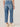 Blue Denim Absolution High Rise Side Panel Roll Cuff Barrel Leg Petite Jeans