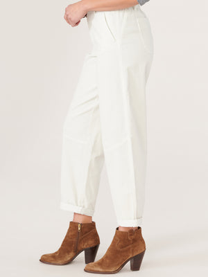 Slim Jogger Ankle Pants In Petite With Roll Cuffs - Light Stone Blue