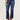 Indigo Vintage Denim "Ab"solution High Rise Distressed Cropped Fray Split Curve Hem Barely Boot Jeans