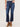 Indigo Vintage Denim "Ab"solution High Rise Distressed Cropped Fray Split Curve Hem Barely Boot Jeans