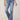 Mid Blue Denim Absolution High Rise Itty Bitty More Boot Double Fray Hem Faded Distressed Jeans