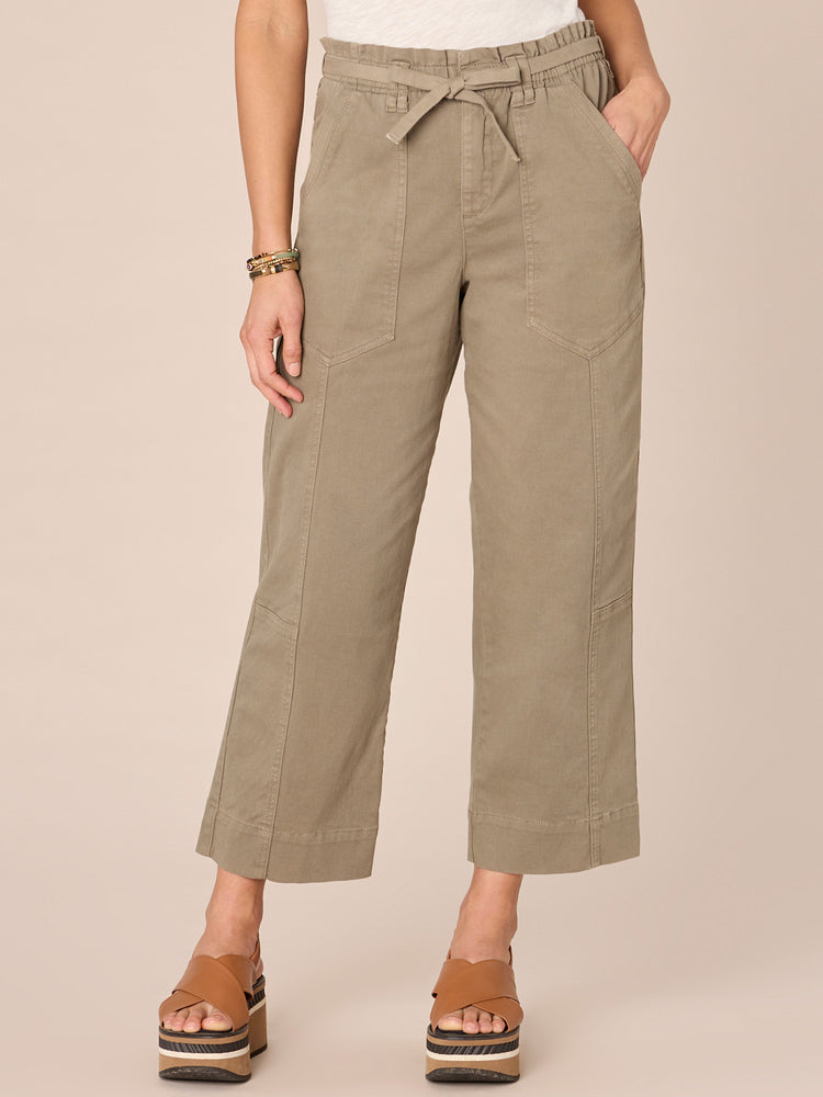 "Ab"solution Skyrise Paper Bag Waist Relaxed Straight Leg Pant