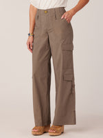 Dusty Olive Absolution Skyrise Double Patch Pocket Wide Leg Utility Pant