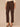 Brown Absolution High Rise Embroidered Cascading D Back Pocket Clean Finish Fray Hem Slim Straight Pant
