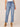 Mid Blue Denim Absolution High Rise Ankle Length Step Clean Finish Fray Hem Spliced Straight Leg Jean