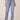 Mid Blue Denim Absolution High Rise Spliced Cropped Step Clean Finish Fray Hem Acid Wash Ankle Length Straight Leg Petite Jean