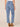 Mid Blue Denim Absolution High Rise Spliced Cropped Step Clean Finish Fray Hem Acid Wash Ankle Length Straight Leg Petite Jean