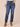 Blue Indigo Denim Absolution High Rise Ankle Length Step Clean Finish Fray Hem Splicing Whiskering Petite Straight Leg Jean