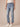 Mid Blue Denim Absolution High Rise Slim Straight Embroidered Cascading D Back Pocket Clean Finish Fray Hem Jeans