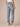 Mid Blue Denim Absolution High Rise Slim Straight Embroidered Cascading D Back Pocket Clean Finish Fray Hem Jeans