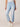 Light Blue Denim Absolution High Rise Spliced Dual Tone Cropped Inside Step Hem Clean Finish Straight Leg Petite Jean