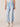 Light Blue Denim Absolution High Rise Spliced Dual Tone Cropped Inside Step Hem Clean Finish Straight Leg Jean