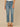 Mid Blue Artisanal Denim Absolution High Rise Embroidered Cascading D Pocket Clean Finish Fray Hem Petite Slim Straight Jean