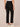 Black Denim Absolution High Rise Embroidered Cascading D Back Pocket Clean Finish Fray Hem Slim Straight Petite Jeans