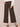 Brown Ableisure Skyrise Pull On Waist Side Panel Dart Seams Knit Wide Leg Petite Pant