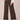 Brown Ableisure Skyrise Pull On Waist Side Panel Dart Seams Knit Wide Leg Pant