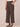 Brown Ableisure Skyrise Pull On Waist Side Panel Dart Seams Knit Wide Leg Petite Pant