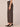 Brown Ableisure Skyrise Pull On Waist Side Panel Dart Seams Knit Wide Leg Pant