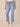 Light Blue Denim Absolution High Rise Center Seam Slit Hem Kick Flare Jean