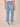 Light Blue Denim Absolution High Rise Center Seam Slit Hem Kick Flare Jean