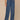 Mid Blue Denim Ableisure Skyrise Angled Dart Seams Elastic Waist Faux Fly Rope Tie Belt Four Pockets Spade Back Pockets Pleated Detail Petite Wide Leg Jeans
