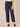 Navy Skyrise Paper Bag Waist Embroidered Self Tie Barrel Leg Buttoned Pocket Roll Cuff Petite Pant