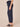 Navy Skyrise Paper Bag Waist Embroidered Self Tie Barrel Leg Buttoned Pocket Roll Cuff Pant