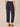 Navy Skyrise Paper Bag Waist Embroidered Self Tie Barrel Leg Buttoned Pocket Roll Cuff Pant